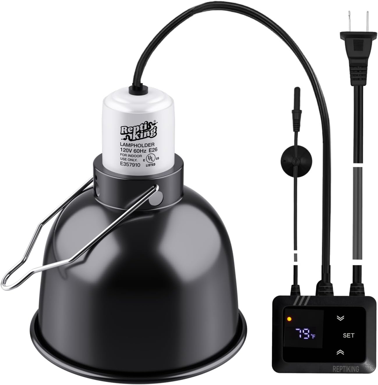 Reptile Heat Lamp Fixture with Dimm...