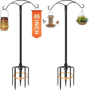 85 Inch Shepherds Hooks for Outdoor...