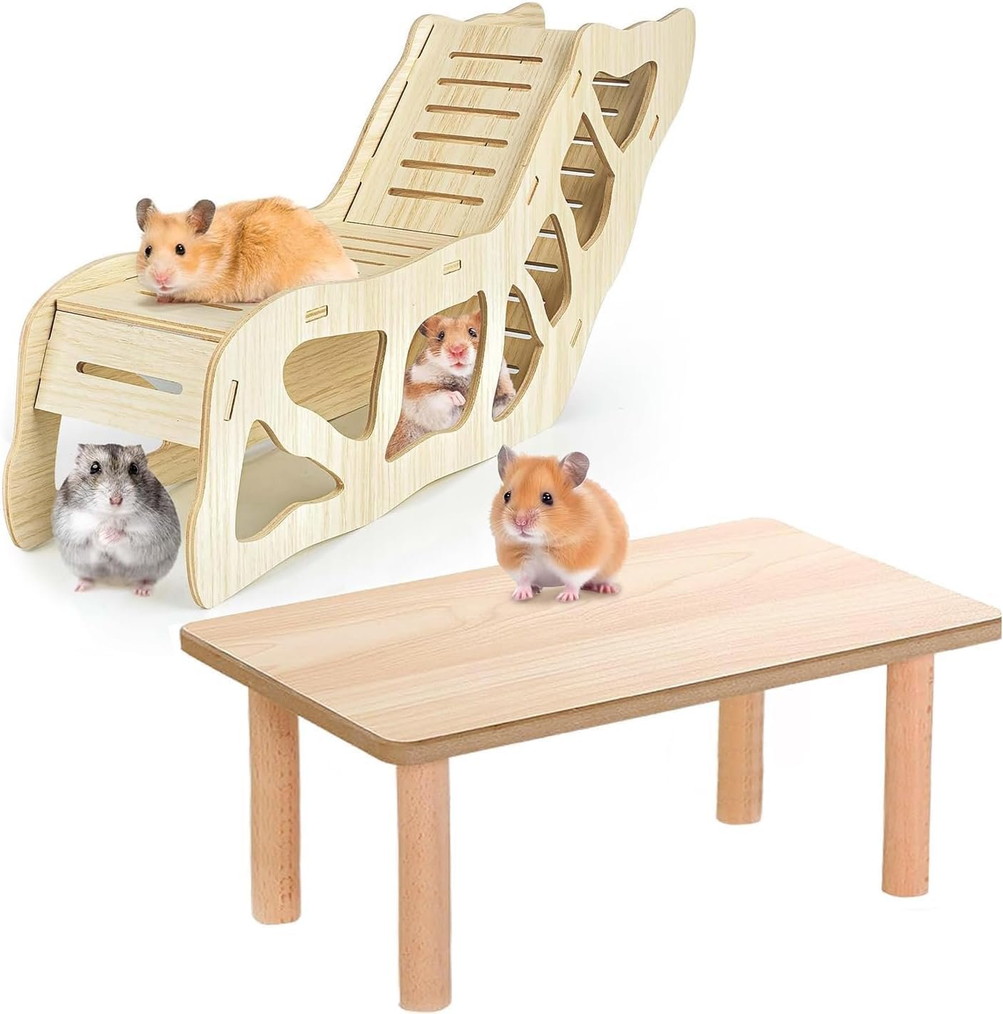 (2-piece Set) Hamster Game Wooden P...