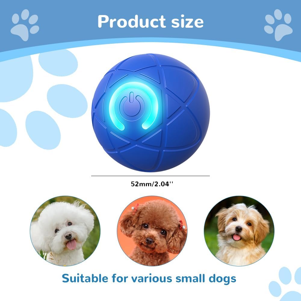 Interactive Dog Toys, Electric Automatic Moving and Rolling Dogs Toy for Puppy Small Medium Dog and Cat, Self Moving Jumping Bouncing and Rotating Pets Toy for Boredom Relief (Orange) - Image 6
