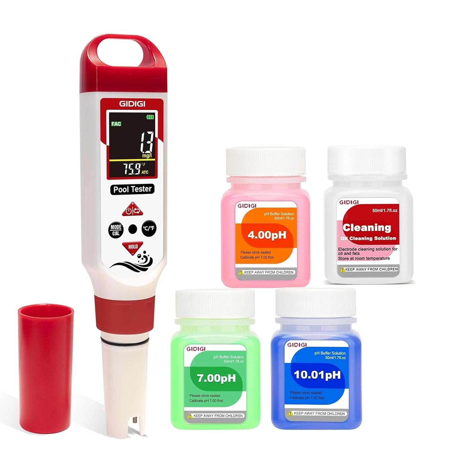pH Chlorine Meter Salt Tester for P...