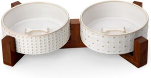 MALACASA Dog Bowl Set, Ceramic Bowl...
