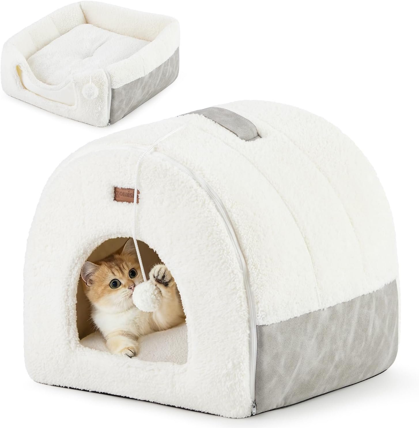ZOMISIA Cat Bed Cave for Indoor Cat...