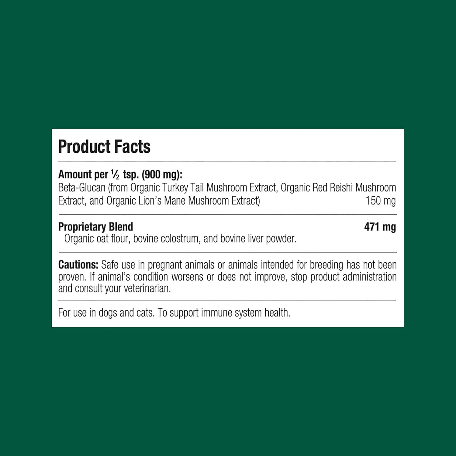 Standard Process Mushroom Complex for Dogs & Cats - Immune Support Supplement with Bovine Colostrum - Lion's Mane Extract Powder for Dog & Cat Immune Support - Essential Aid for Pet Health - 2.92 oz - Image 2