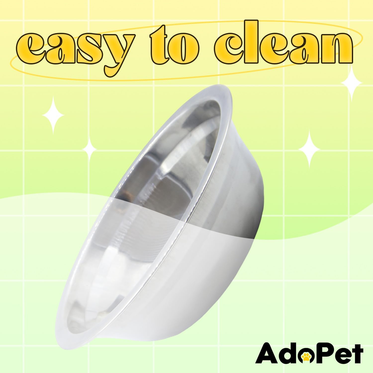 Non-Slip Tilted Double Dog & Cat Bowl with Removable Inserts, Anti-Tip Dual Food and Water Feeder for Small Dogs and Cats, Easy to Clean (Pastel Green) - Image 5