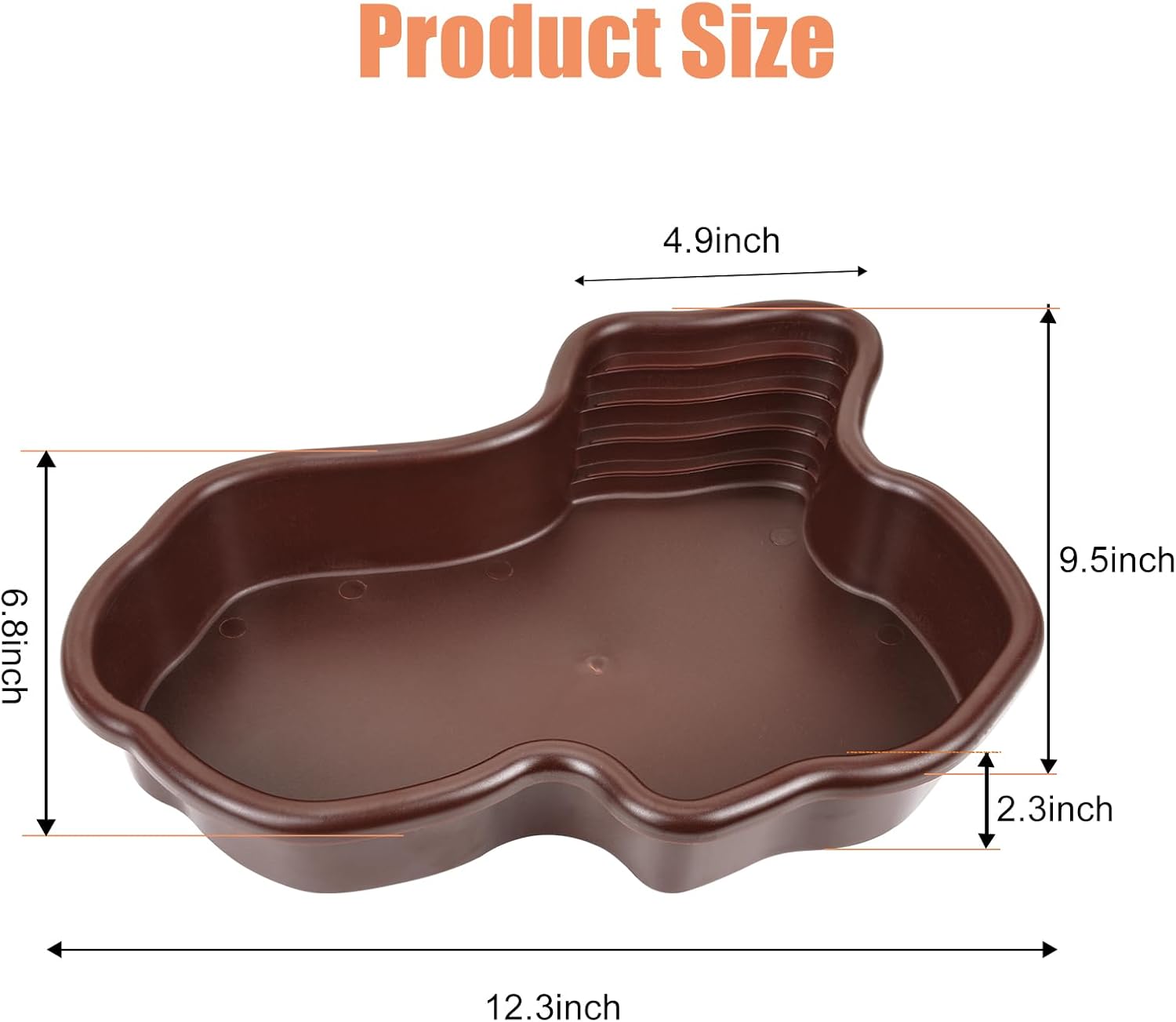 Petmolico Large Reptile Water Dish with Non-Slip Bottom – Snake Water Bowl,Tortoise Habitat Accessories for Turtle,Gecko,Lizard,Bearded Dragon - Image 5