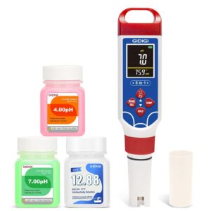 5 in 1 Digital pH Meter with TDS/EC...