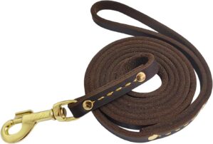 Leather Dog Leash 6 ft x 1/2 inch H...