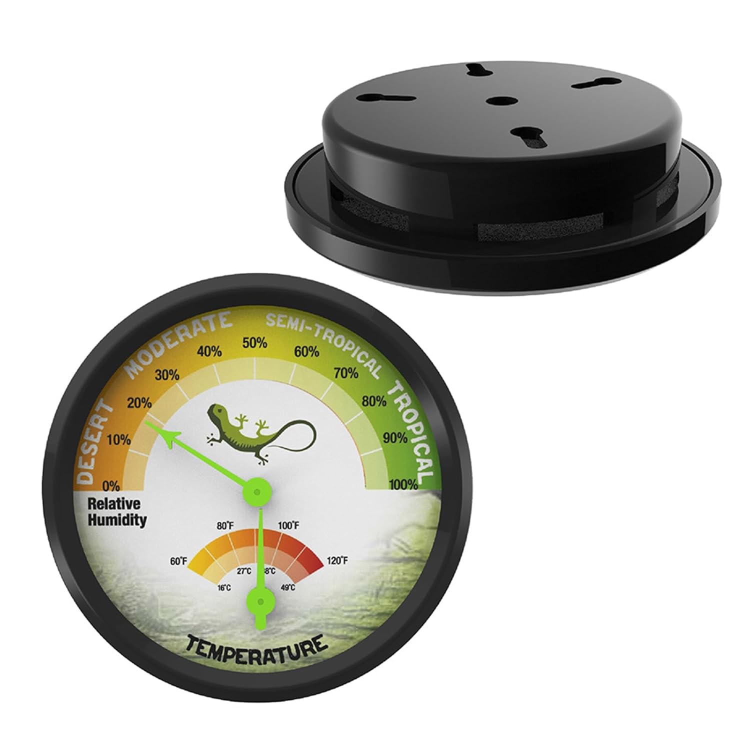 PURPLELILY Pet Rearing Box Gauge Temperature Thermometer Humidity Hygrometer High-Accuracy VivariumTank Supplies 1pc/2Pcs Amphibian Habitat Tool, two pack - Image 4