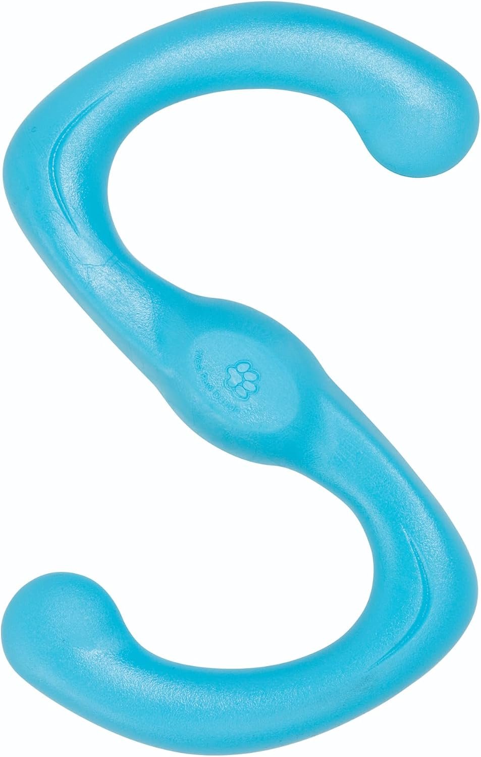 West Paw Zogoflex Bumi Dog Tug Toy – S-Shaped, Lightweight Chew Toys for Fetch, Play, Pet Exercise – Tug of War Soft Flinging Squishy Chewy Toy for Dogs – Guaranteed, Latex-Free, Large 9.5", Aqua Blue