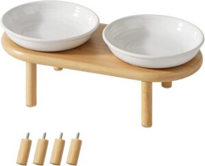 Havniva Elevated Cat Bowls, Ceramic...