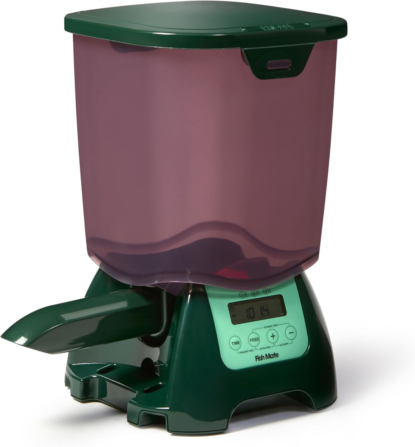 Fish Mate P7000 Automatic Pond Fish Feeder – Programmable LCD Timer, 6.5 lb Capacity, Adjustable Portions for Pellets & Sticks, Weather Resistant Outdoor Design