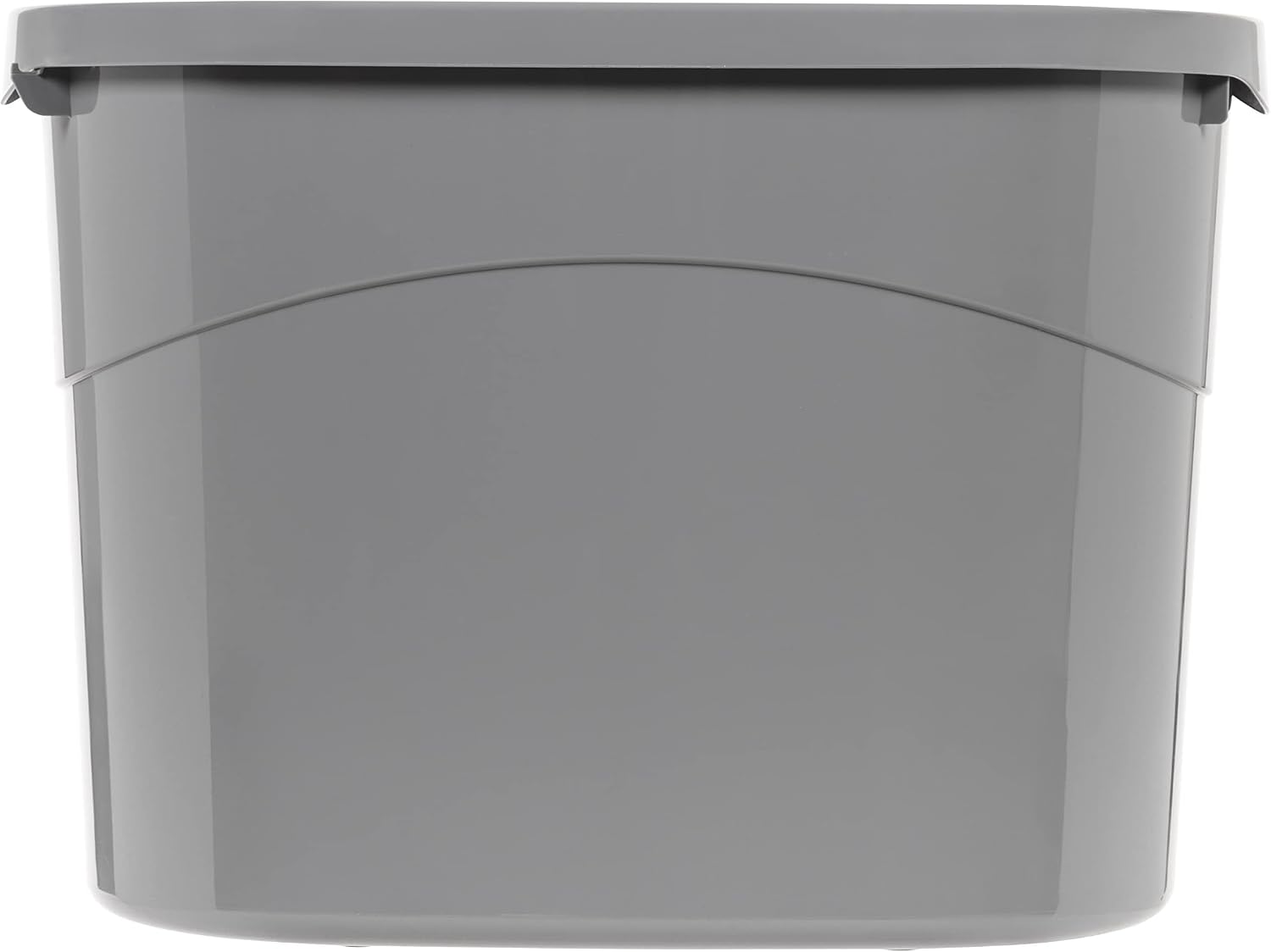 Amazon Basics Large Cat Litter Box with High Sides, Top Entry, Odor Control, Includes Scoop, 20.5 x 14.75 x 14.38 inches, Grey - Image 3