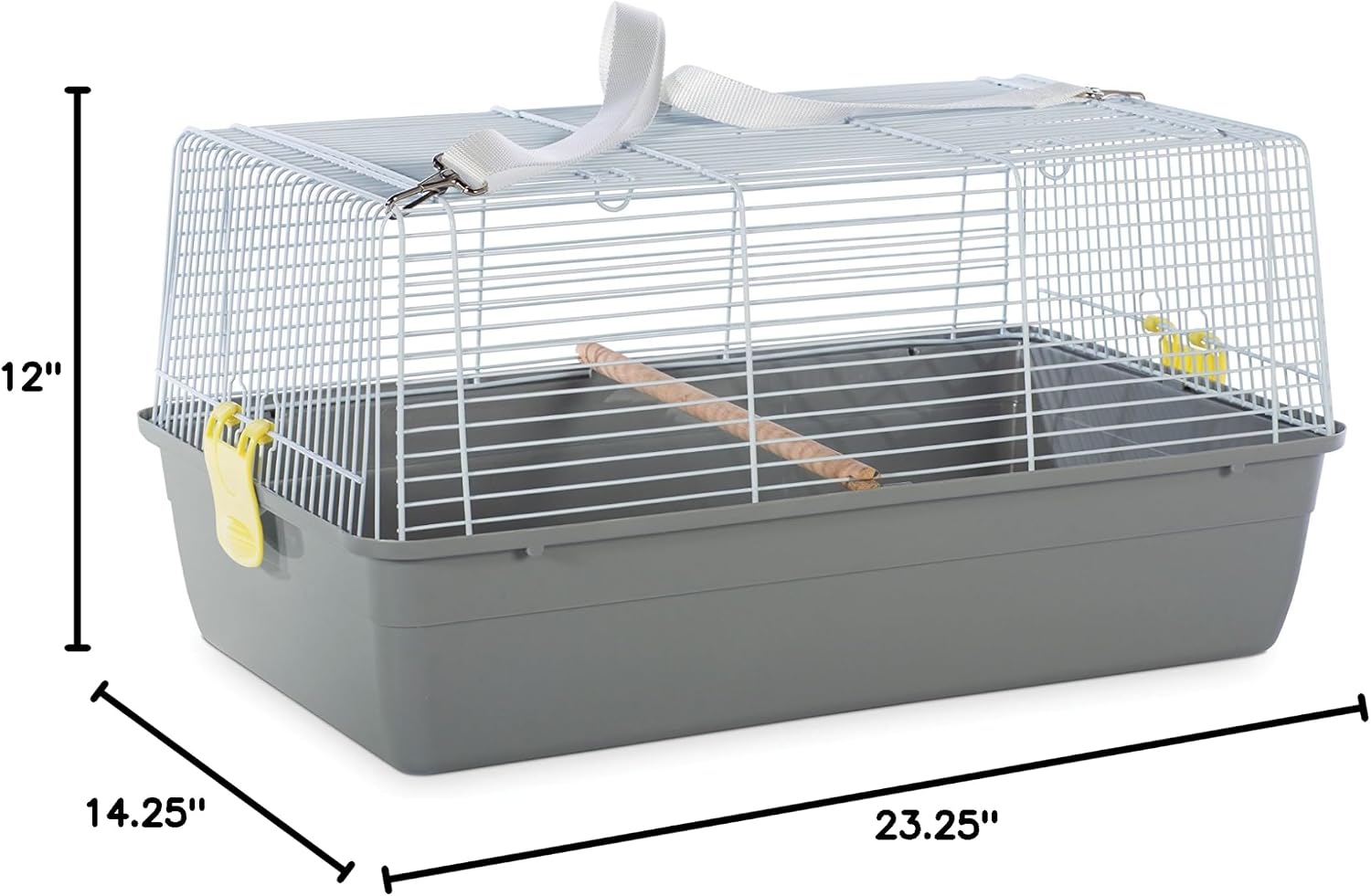 Prevue Pet Products Small Animal Travel Carrier - Hamster, Bird, Parakeet, Gerbil, Rabbit, Ferret, Guinea Pig, & Rat Carrier, Easy Pet Transportation, Travel Bird Cage, Lightweight & Portable - Gray - Image 8