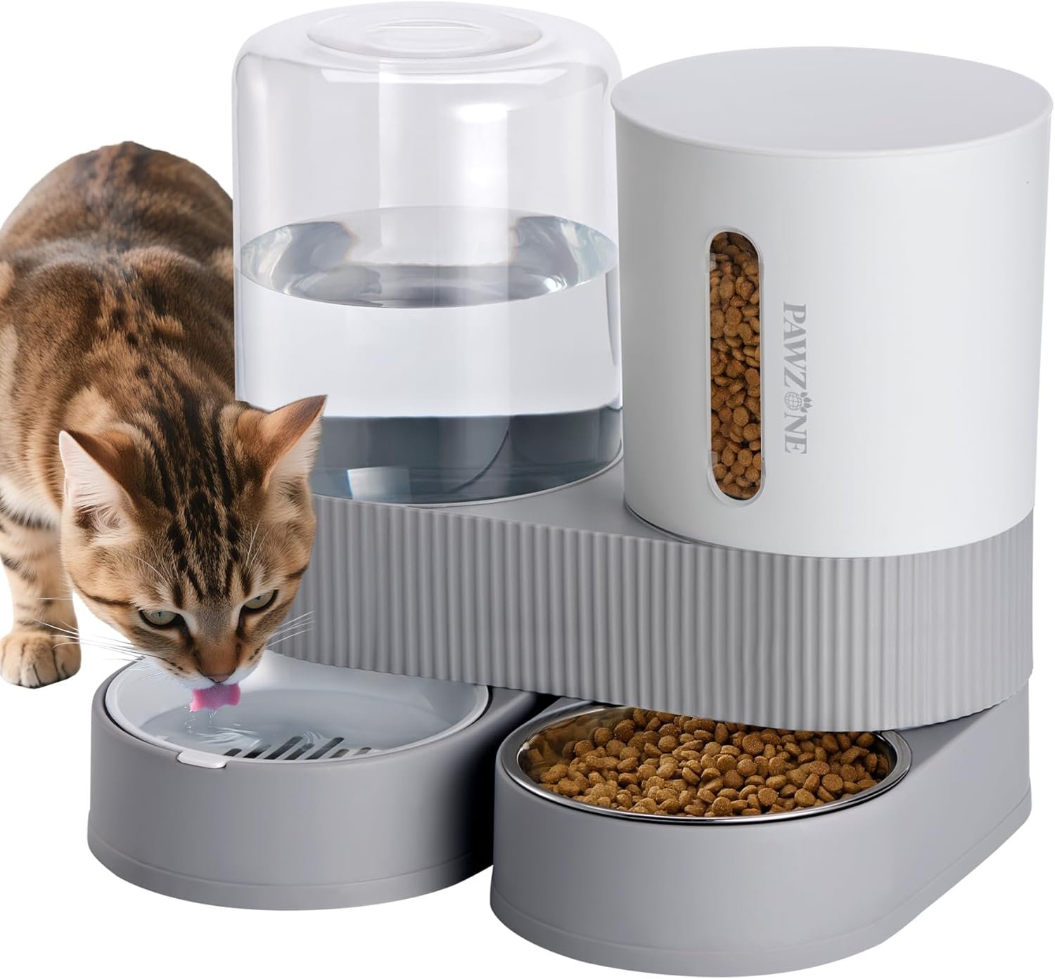 2 Pack Automatic Cat Feeder Stainle...