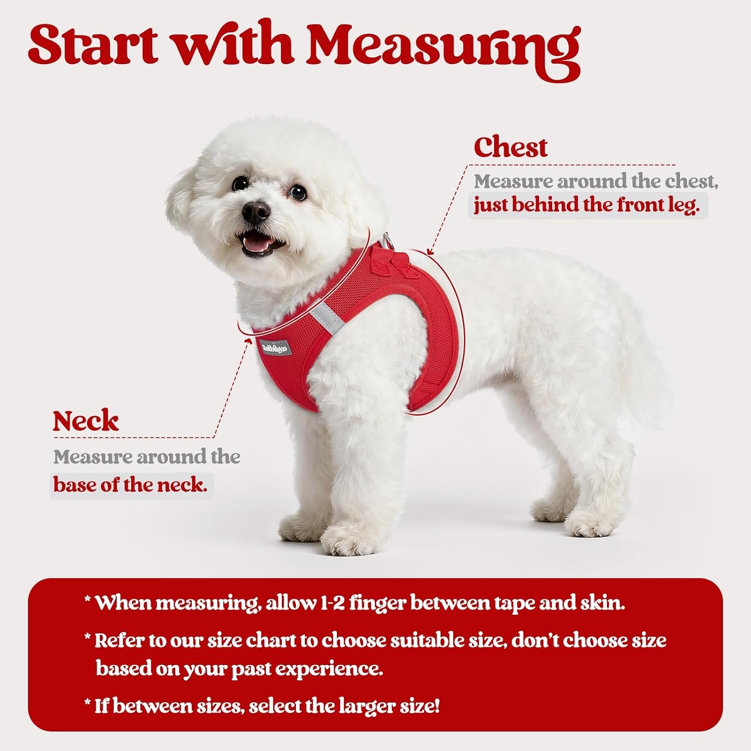 rabbitgoo Dog Harness Small Sized and Leash Set, Step-in Puppy Pet Vest | Light, Soft, Breathable Air Mesh, Easy on and Remove with Hook & Loop, Secure Reflective for Walking, Red S - Image 2