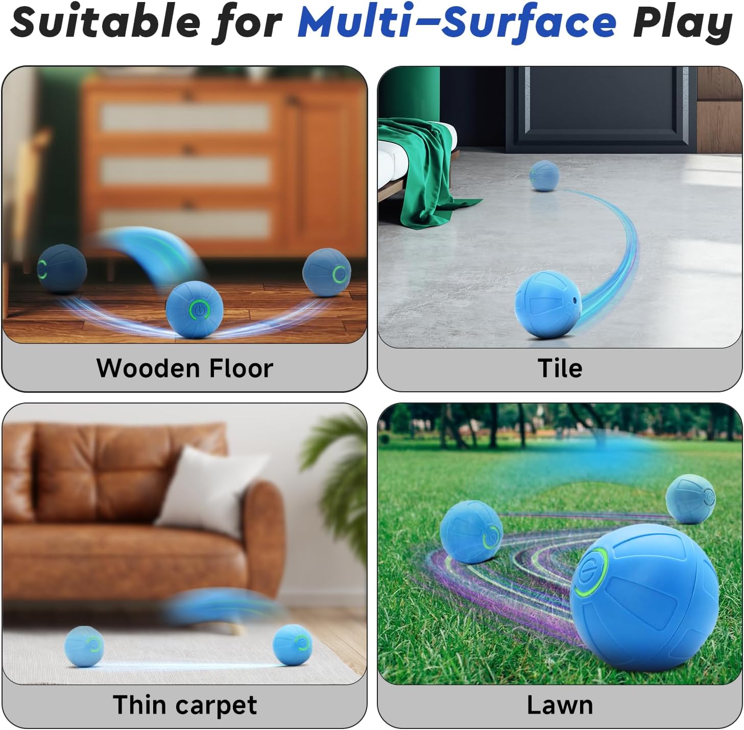Interactive Small Dog Toy Ball, 2 Inch Smart Jumping Ball for Puppy/Small Dogs, Activated Automatic Bouncing Moving Vibrating, Dog Toy for Small Dogs to Keep Them Busy(Sky Blue) - Image 7