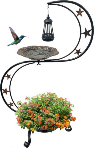 Solar Bird Bath for Outside, Vintag...