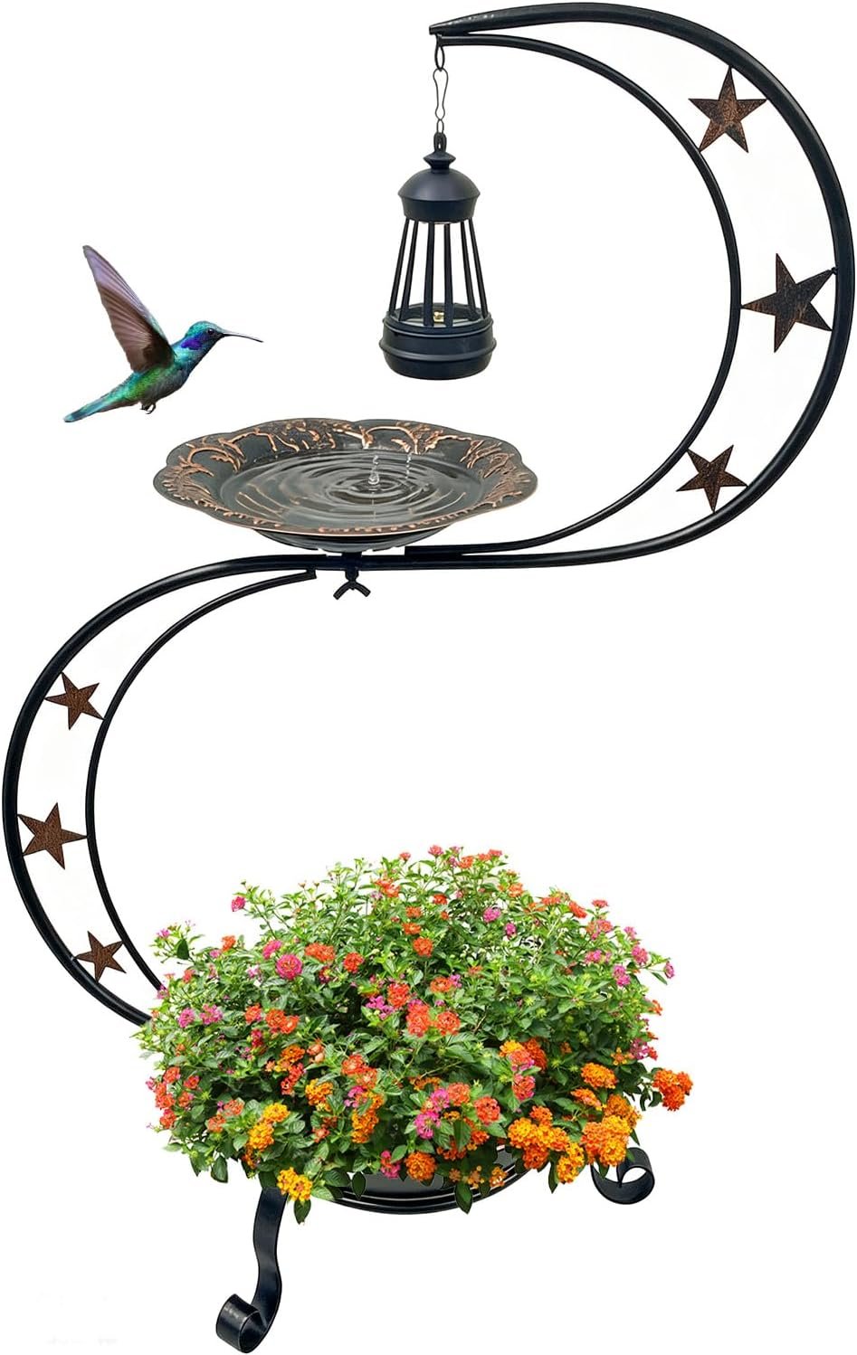 Solar Bird Bath for Outside, Vintag...