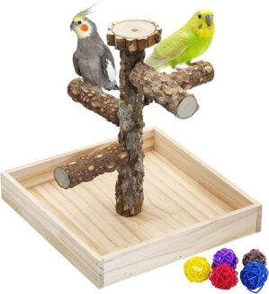 BNOSDM Portable Bird Perch Stand wi...