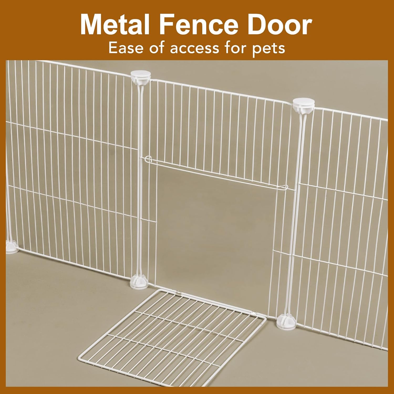 VISCOO 20 Panels Small Animal Playpen, Pet Playpen, C&C Cage for Guinea Pigs, Rabbit/Bunny Cage, Puppy Play Pen, Indoor Outdoor Portable Metal Wire Yard Fence(White) - Image 3