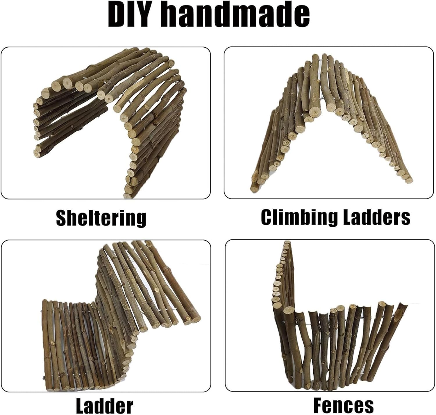 Hamiledyi Extra Large Tortoise Hide Reptile Hiding Cave Turtle Hut Gecko Hideaway Climbing Tunnel Toy Lizard Bendable Wooden Bridge for Adult Bearded Dragon Snake Chameleon Habitat Accessories - Image 5