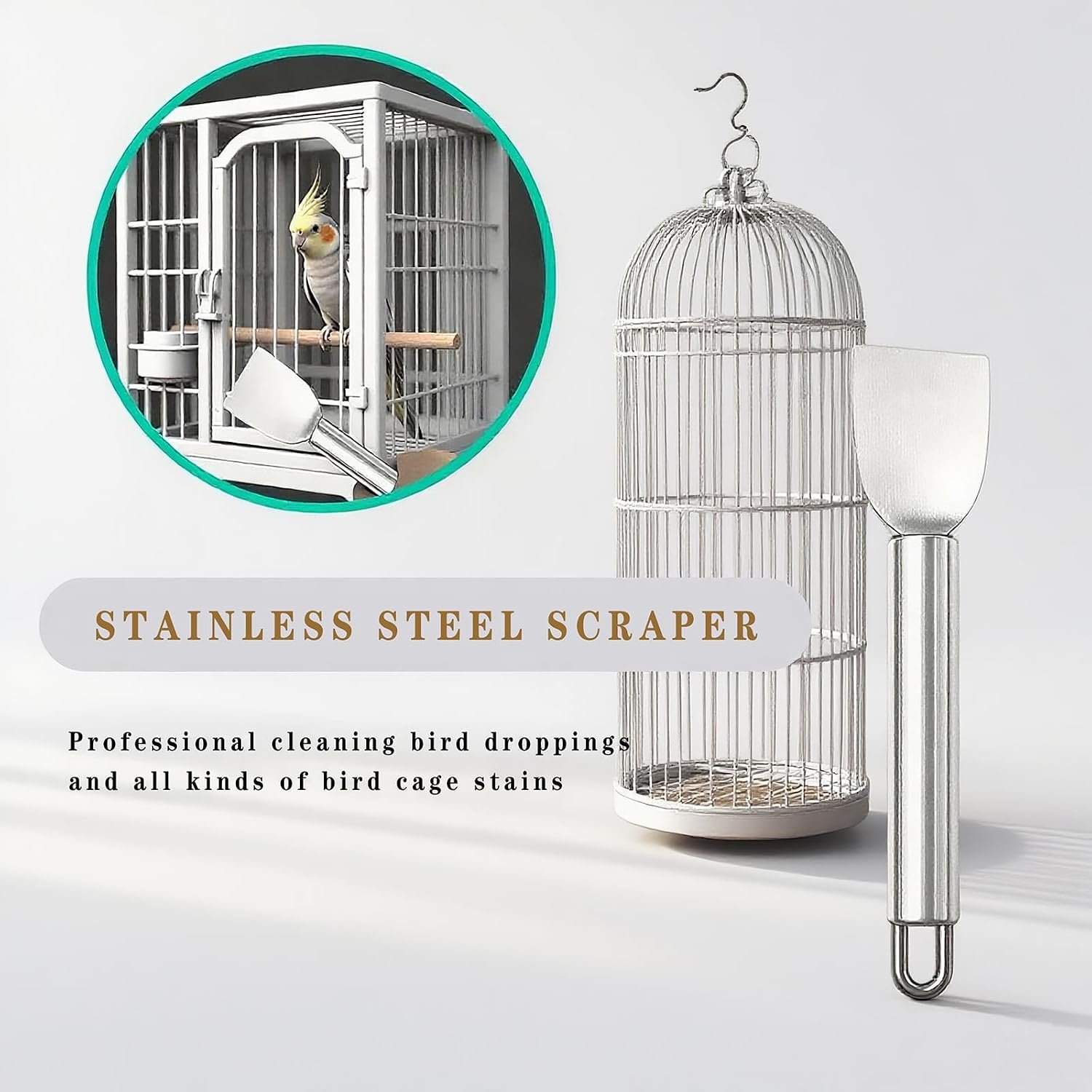 5-Piece Bird Cage Cleaning Brush Tool Set, Bird Cage Cleaner, Pet Cage Cleaning Kit, Suitable for Bird Cages, Rabbit Cages, Hamster Cages, Parrot Cages, and Other Small Pet Cage Accessories - Image 3