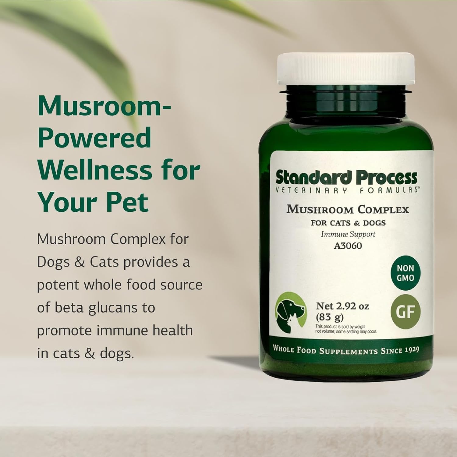 Standard Process Mushroom Complex for Dogs & Cats - Immune Support Supplement with Bovine Colostrum - Lion's Mane Extract Powder for Dog & Cat Immune Support - Essential Aid for Pet Health - 2.92 oz - Image 3