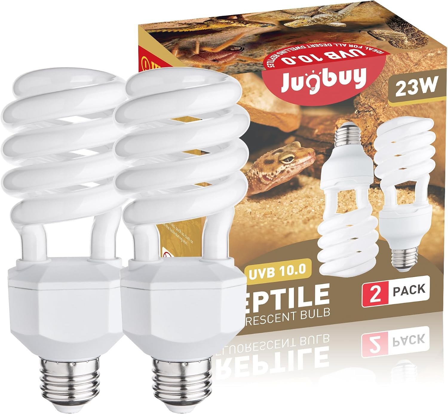 UVB Reptile Light Bulb 10.0, 23W UV...