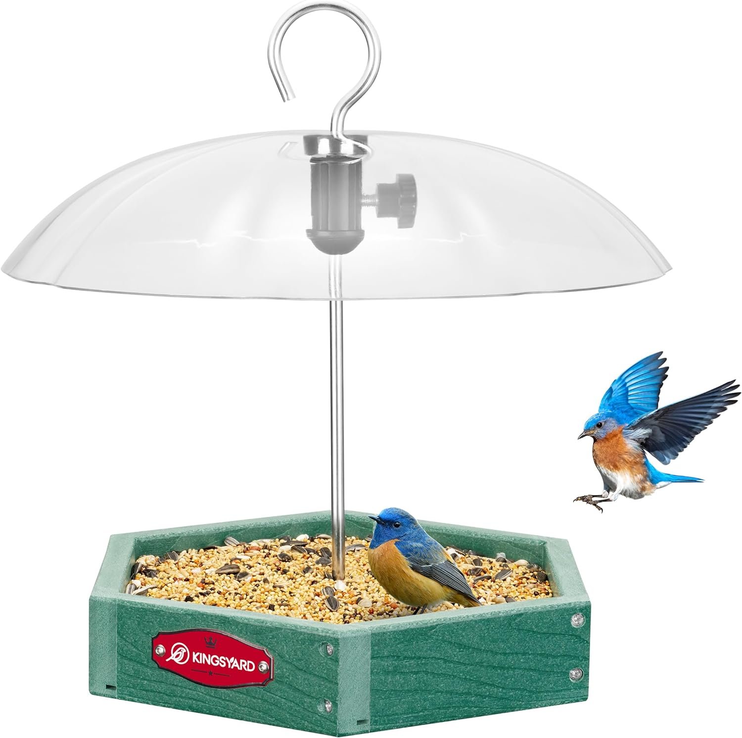 Kingsyard Platform Bird Feeder with...