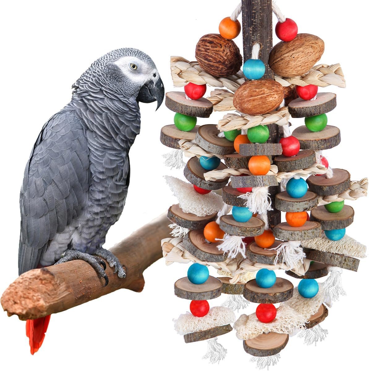 BBjinronjy Large Parrot Toys Bird C...