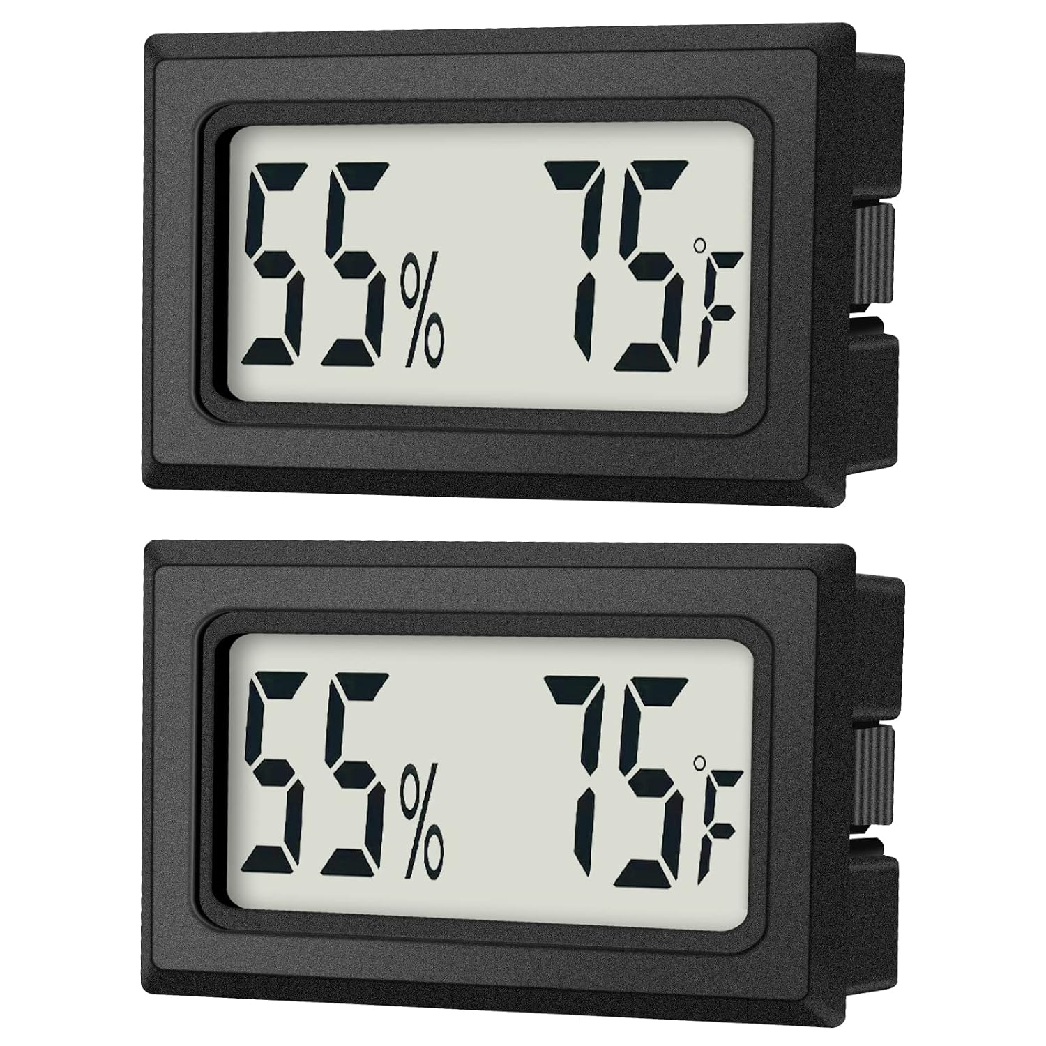 Mini Digital Thermometer 2-Pack Hygrometer Indoor Humidity Monitor Temperature Humidity Gauge Meter with Fahrenheit (℉) for Greenhouse, Garden, Cellar, Closet Etc by DWEPTU