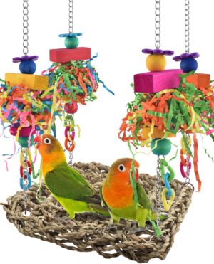 KATUMO Conure Toys, Bird Grass Swin...