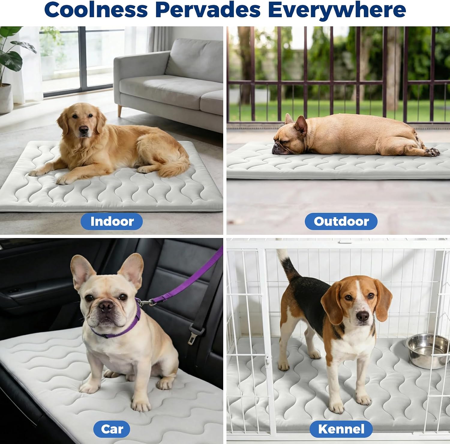 2026 Q-MAX>0.5 Large 39"×28" Arc-Chill Double-Sided Dog Cooling Mat | Upgraded Portable Waterproof Washable, All-Season Use, Indoor&Outdoor Pet Bed Mat for Dogs&Cats - Image 7