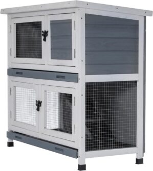 2 Story Solid Wood Rabbit/Bunny Hut...