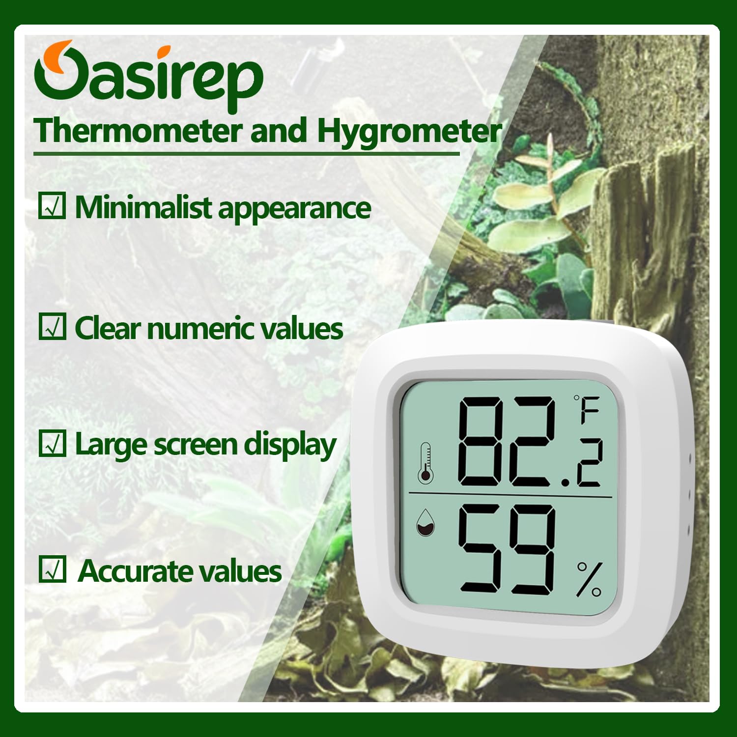 Reptile Thermometer and Hygrometer – Fast Accurate LCD Digital Temp & Humidity Meter for Bearded Dragon Tank Accessories, Lizard, Snake, Turtle, Amphibians, Small Animal Habitat - Image 3