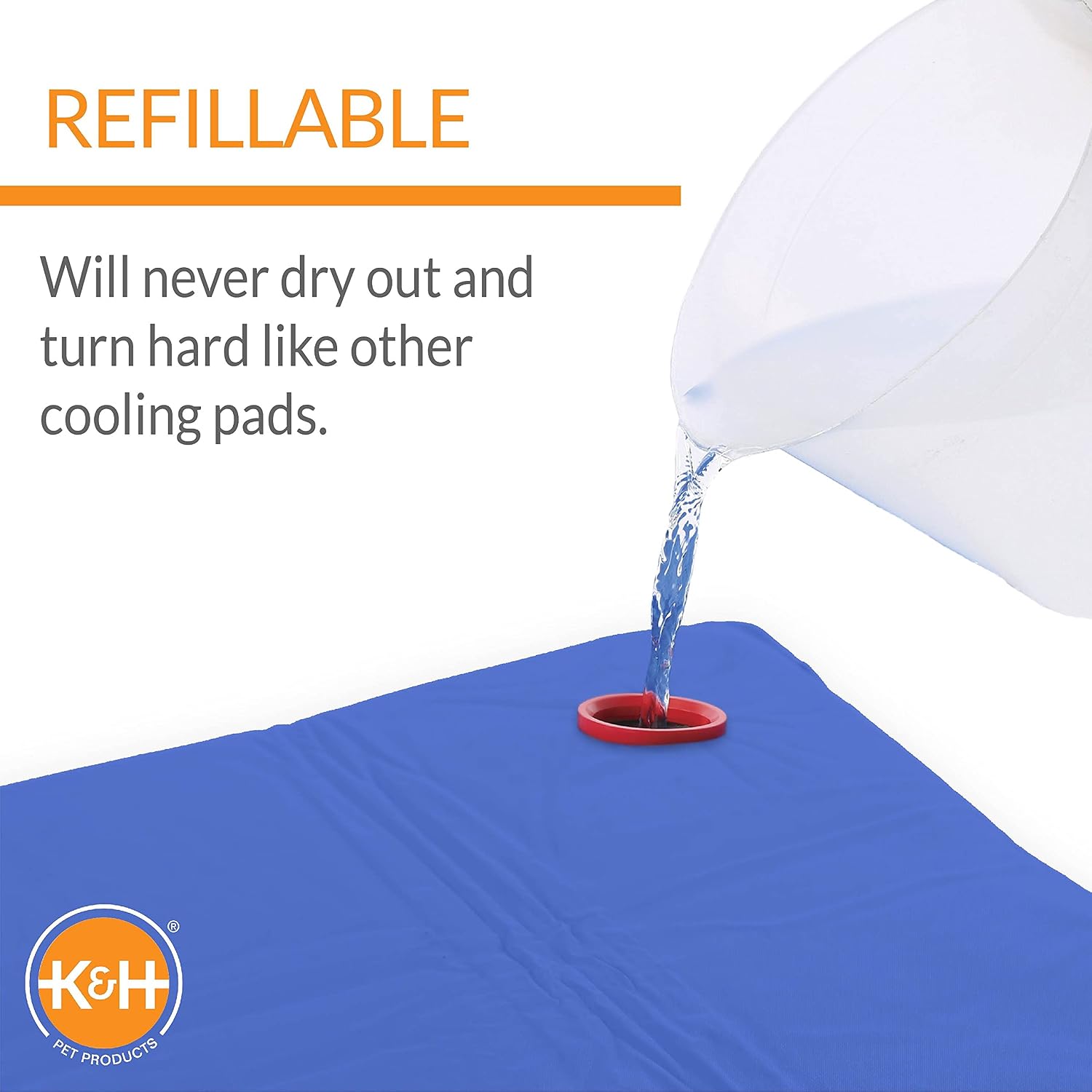 K&H Dog Cooling Mat, Coolin' Pet Pad - Medium 20x15in Chill Blue | Portable Cooling Mat for Dogs, Travel or in Home, Perfect for Carriers, Crates, Outdoor Houses, Yards, Porches, & Pet Beds - Image 3