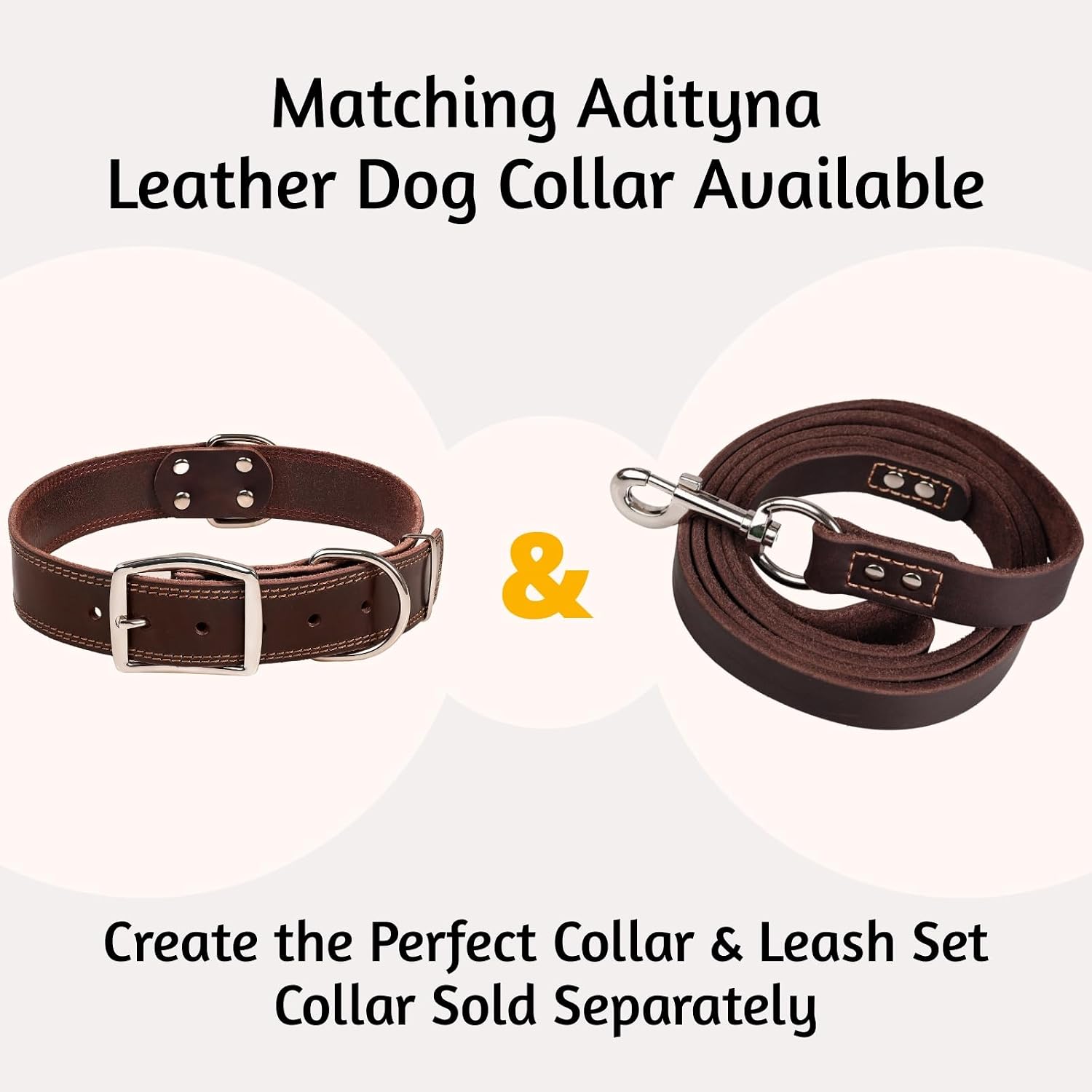 ADITYNA Leather Dog Leash 6 ft x 3/4 inch - Soft, Strong, Heavy Duty for Large & Medium Breeds - Dog Lead for Walking, Training, Hiking and Running (Brown) - Image 6