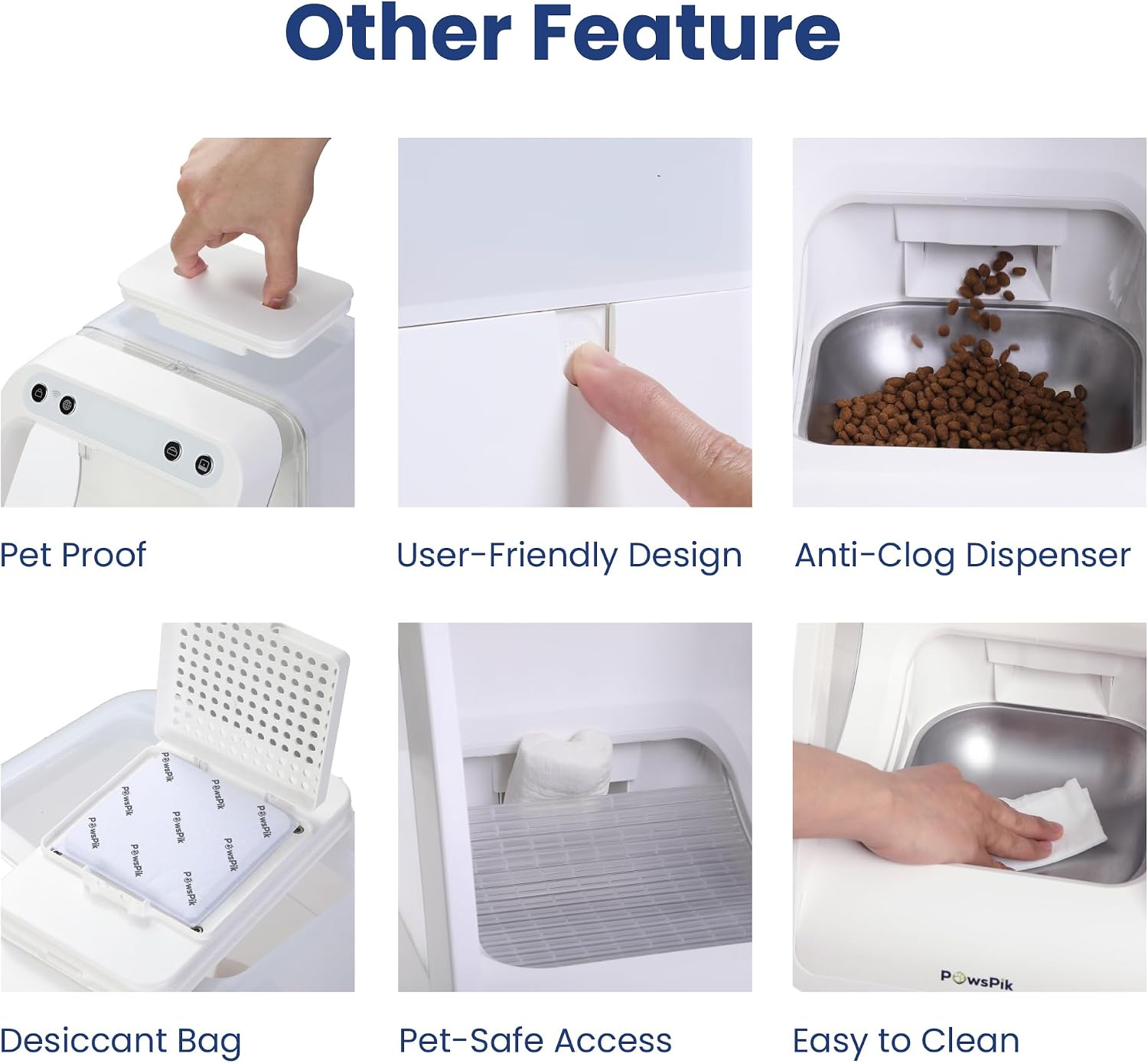 PawsPik Automatic Microchip RFID Cat Feeder, 16-Cup, White | ISO Microchip & PawsPik RFID Tag Compatible, App Control, Portion Control, Personalize Feeding - Image 9