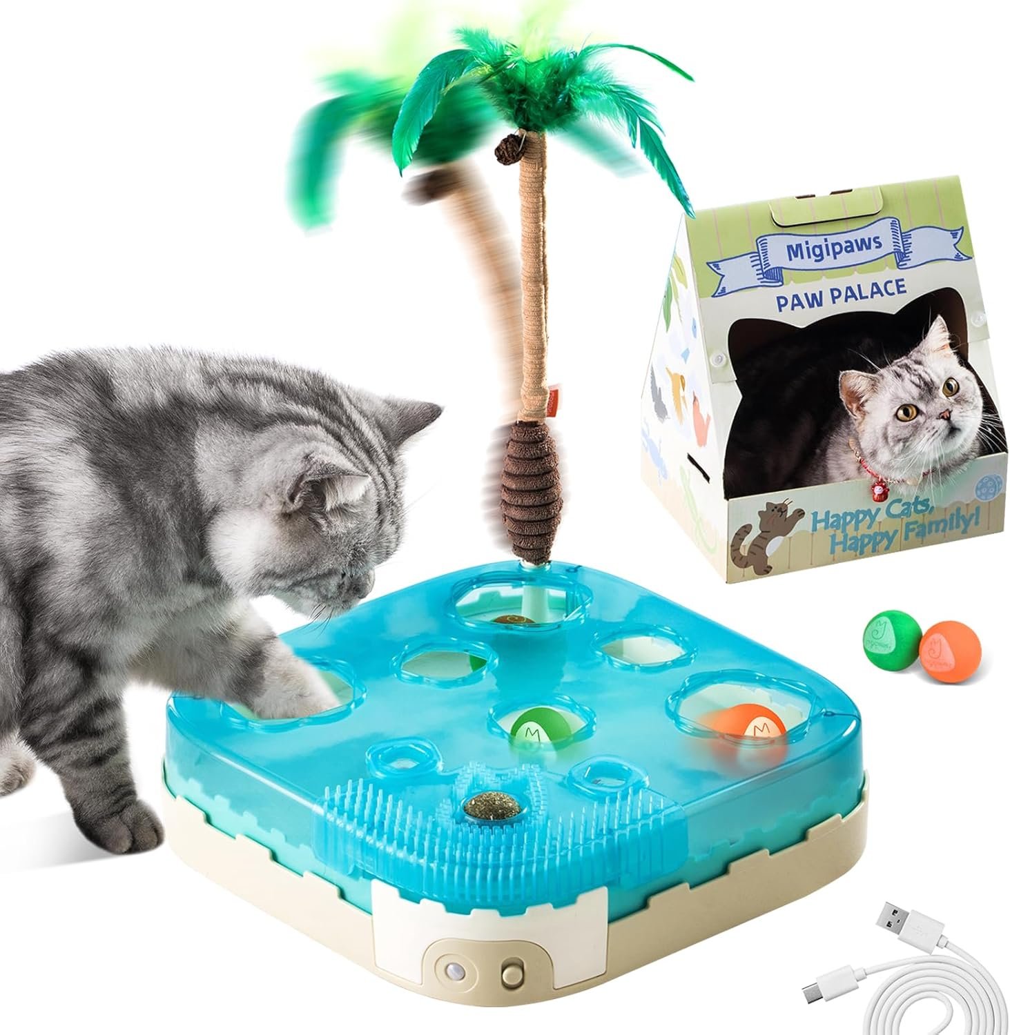 Migipaws 7-in-1 Interactive Cat Toy...