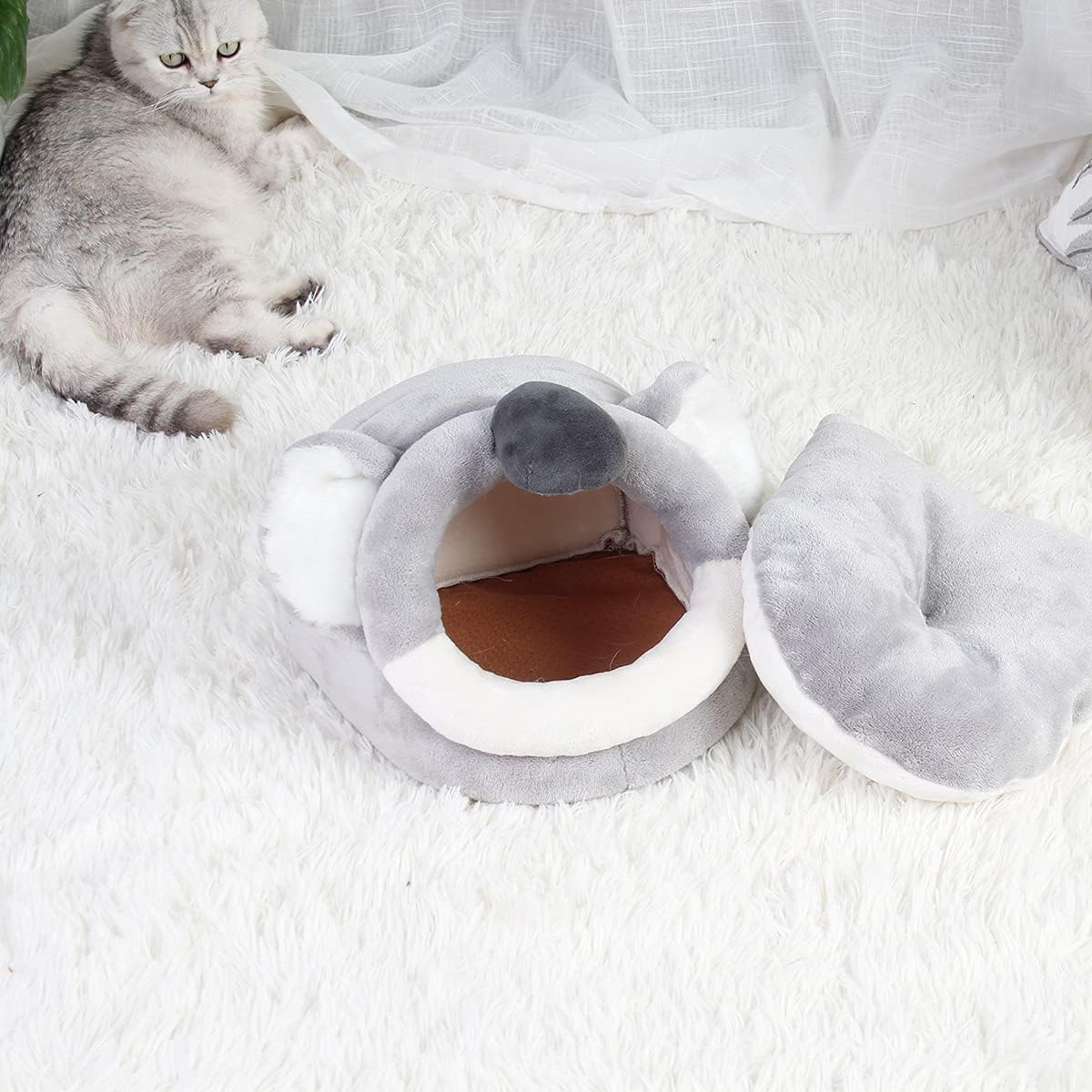 LEFTSTARER Guinea Pig Rat Bed and Hideout for Ferret Hedgehog Sleep and Hide, Hamster Small Pet Animals Supplies Toy Cage Accessories Nest - Image 7