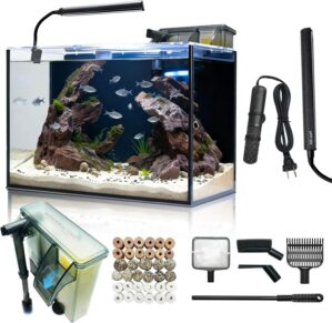 10 Gallon Aquarium Set Glass Fish T...