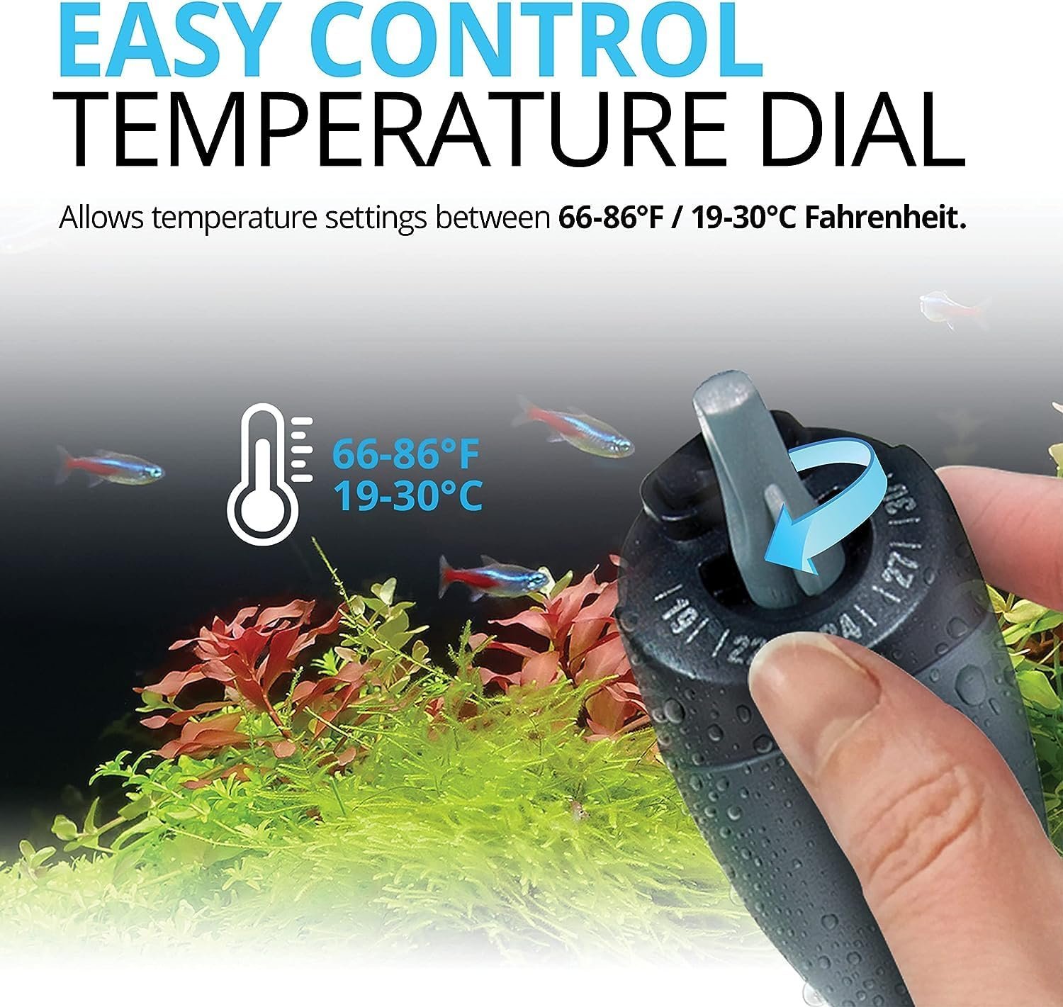 Fluval M 100-Watt Submersible Aquarium Heater – Compact, High-Performance, Reliable Heating For Fresh & Saltwater Tanks - Image 4