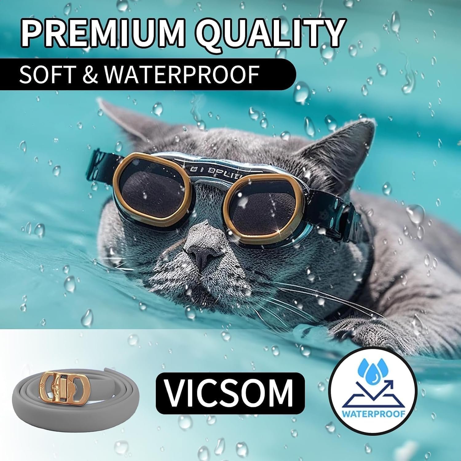 VICSOM Flea Collar for Cats, Flea and Tick Prevention for Cats, 4 Pack | 32 Months Total, Flea and Tick Treatment Collar For Cats And Kittens, Waterproof Adjustable Collars, Unscented, Black Grey - Image 5