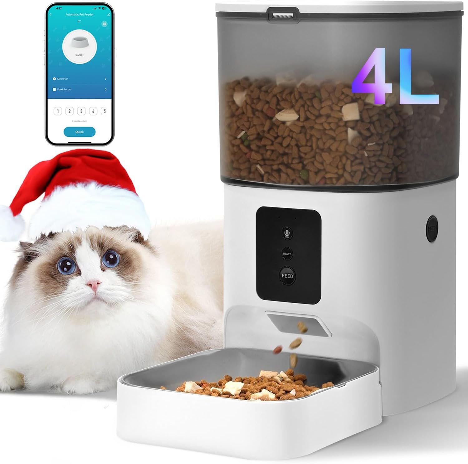 ANDOLL HOME 2.4G Automatic Cat Feed...