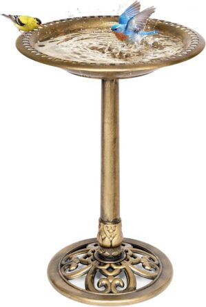 VIVOHOME Bird Bath for Outside, Pol...