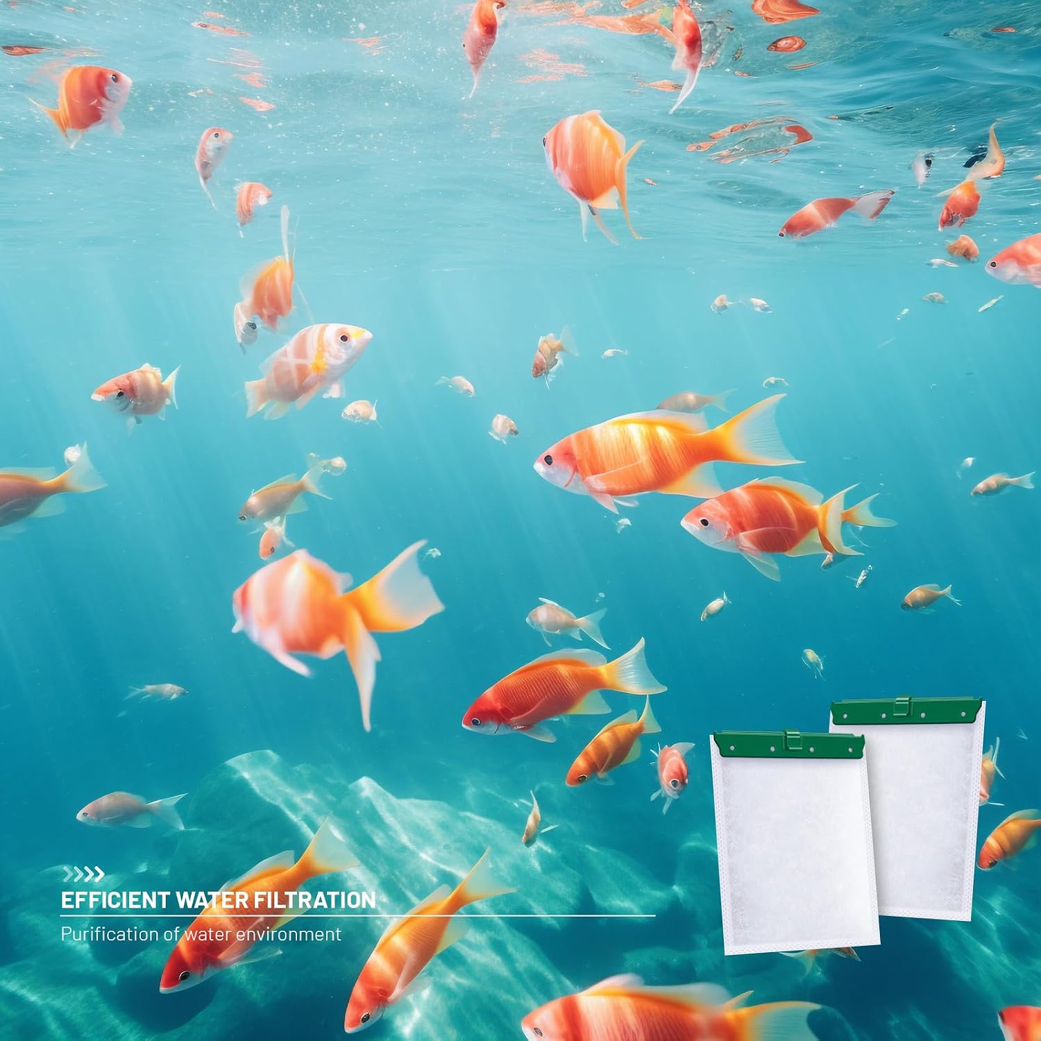 16 Count Medium Filter Cartridges Compatible with Whisper Bio Bag Filters, Large Aquarium Filter Cartridge for Whisper 10i/IQ10/PF10 and Repto Filter 90 GPH - Image 7