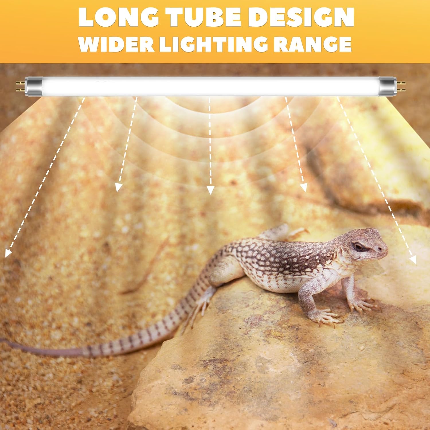 GlowUp 12inch T5 8W 10.0 Reptile UVB Bulb T5 UVB Reptile Light Bulb UVA UVB Lamp Tube for Bearded Dragons Turtles Chameleon and Lizards Tropical Desert Reptiles- 2Pack - Image 2