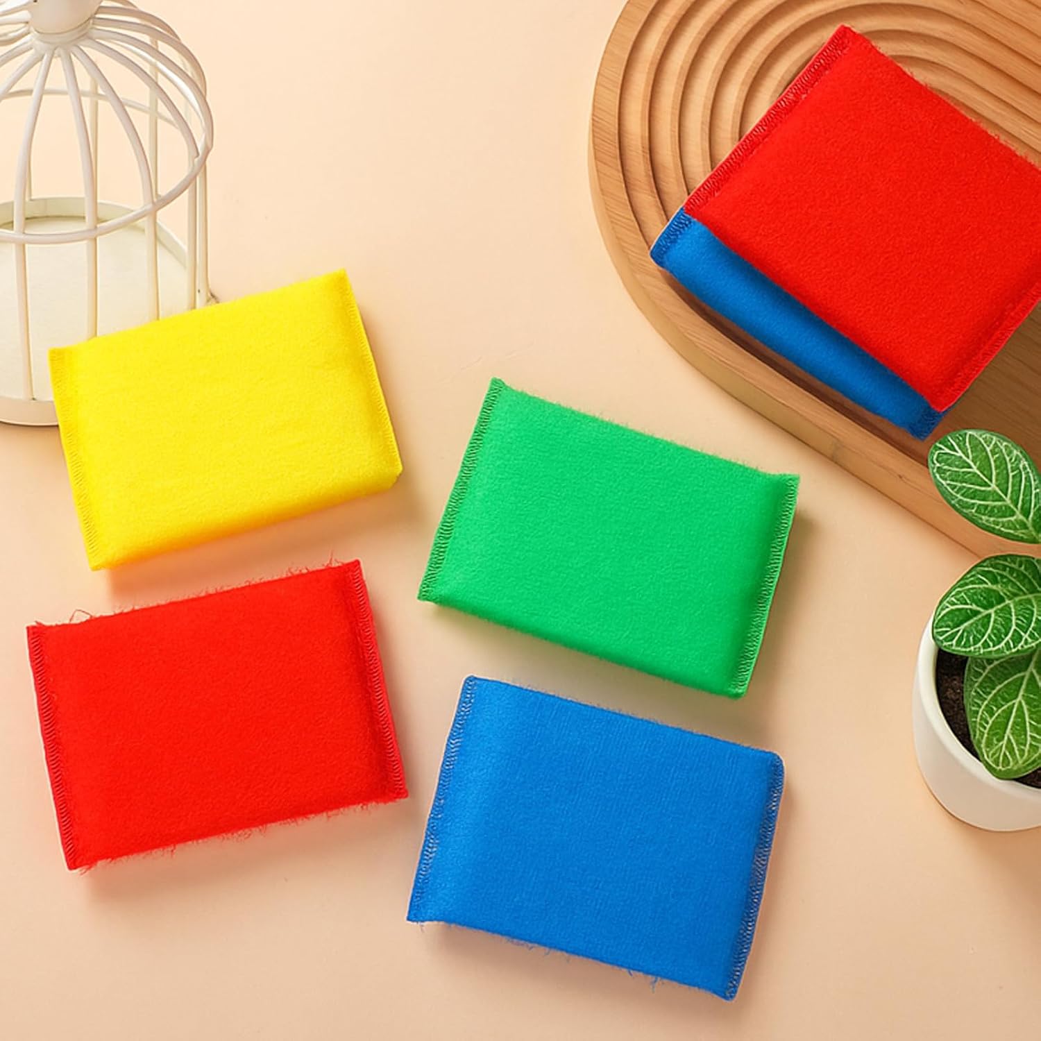 6 Pack Pet Cleaning Supplies Cage Saver Scrub Pad for Bird Rabbit Parakeet Guinea Pig Cleaning Cage Aquarium - Image 4