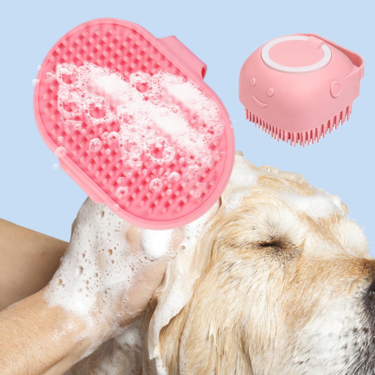 9PCS Small Animal Grooming Kit, Cleaning Brush Removes Loose Hair, Pet Bath Brush,Shampoo Brush, Nail Clipper, Flea Comb For Rabbit, Puppy, Kitten, Guinea Pig (9PCS-Pink) - Image 5